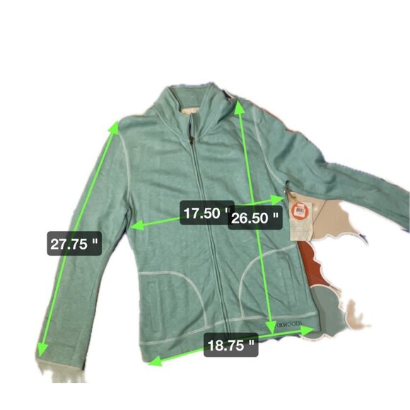 Soulei NWT Light Green Full Zip Long Sleeve Mock Neck Athletic Jacket Sz Large - Picture 6 of 6